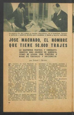 José Machado, el hombre que tiene 50000 trajes