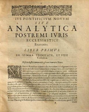 Ivris Pontificii Novi Analytica Enarratio