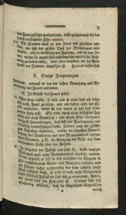 II. Einige Folgerungen
