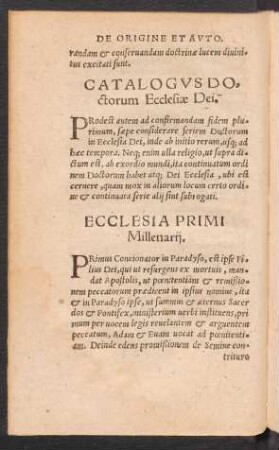 Catalogus Doctorum Ecclesiae Dei.
