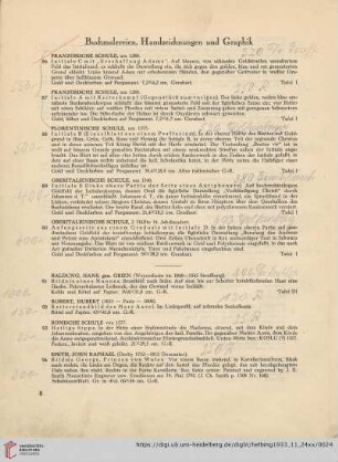 Buchmalereien, Handzeichnungen und Graphik (Nr. 86-101)
