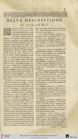 Breve descrittione di Palermo