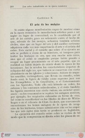 Capítulo X. El arte de los metales