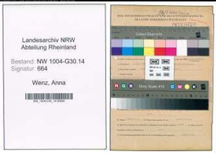 Entnazifizierung Anna Wenz , geb. 08.07.1901 ()