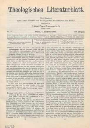 145-147 [Rezension] Jeremias, Joachim, Hat die älteste Christenheit die Kindertaufe geübt?