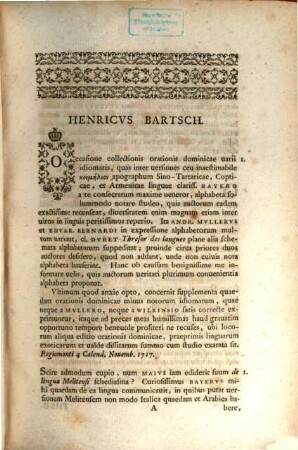 Thesavri Epistolici Lacroziani Tomvs ..., Tomvs I.