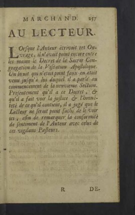 Au Lecteur.