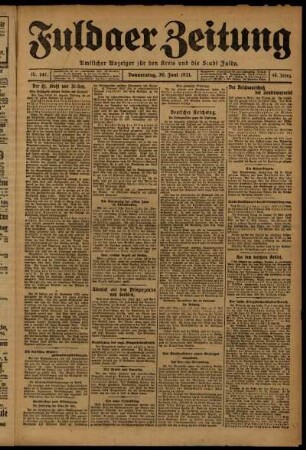 Ausgabe vom Donnerstag, den 30. Juni 1921.