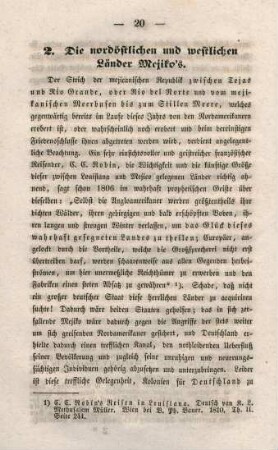 2. Die nordöstlichen und westlichen Länder Mejiko's.
