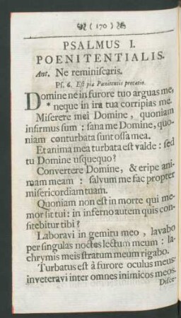 Psalmus I. Poenitentialis.