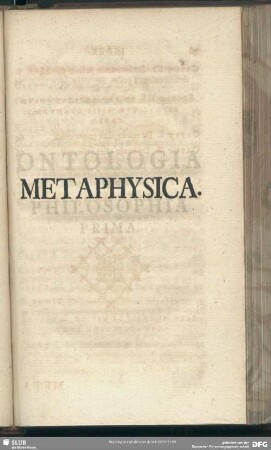 Metaphysica