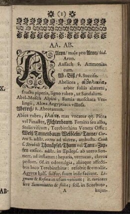 Lexicon Plantarum A-Z