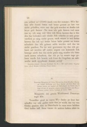 25. [Drottning Margareta till Johan Thiergarten, skrifvet på hösten 1398.]