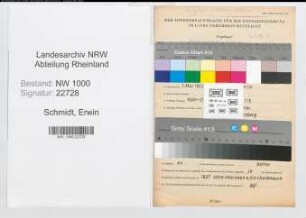 Entnazifizierung Erwin Schmidt, geb. 01.05.1912 (Kaufm.Angest.)