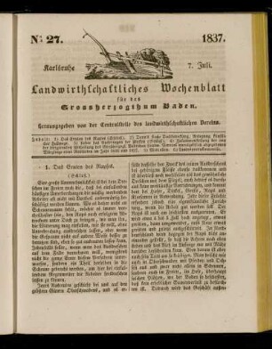 No 27. 1837. 7. Juli