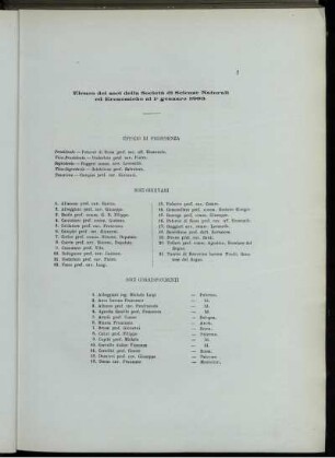 Elenco dei scoi della Società di Scienze Naturali ed Economiche al 1. gennaro 1883.