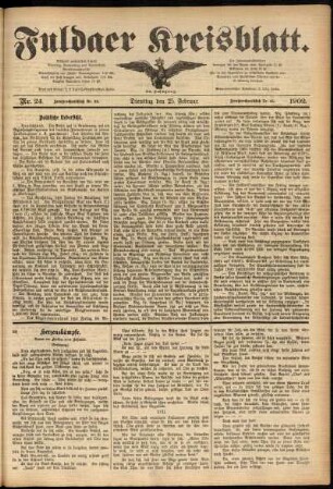 Ausgabe vom Dienstag, den 25. Februar 1902.
