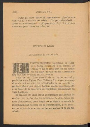 Capítulo LXIII - Las noticias de "El Piripi"