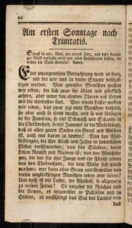 22-43, Am ersten Sonntage nach Trinitatis.