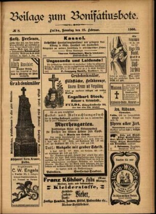 Zweite Ausgabe vom Sonntag, den 25. Februar 1900.