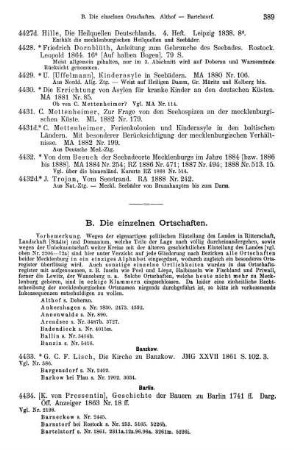 B. Die einzelnen Ortschaften.