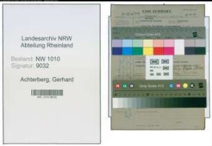 Entnazifizierung Gerhard Achterberg , geb. 04.08.1904 (Verwaltung)