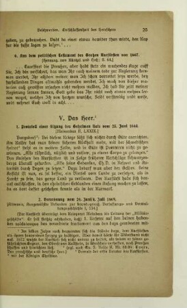 V. Das Heer