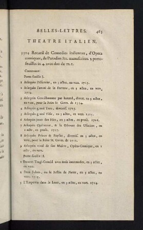 465-483, Theatre Italien - Academie Royale de Musique