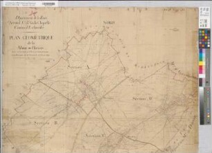 Plan géometrique de la Mairie de Hoengen (Canton d'Eschweiler)