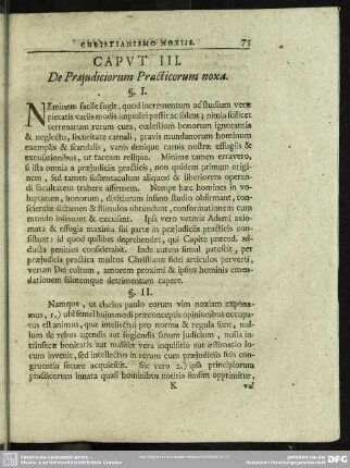 Caput III. De Praeiudiciorum Practicorum noxa