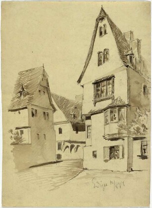 Wohnhaus in Ediger-Eller, Giebelfront mit Erker