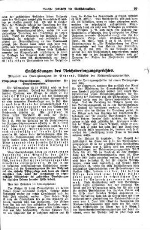 Entscheidungen des Reichsversorgungsgerichtes