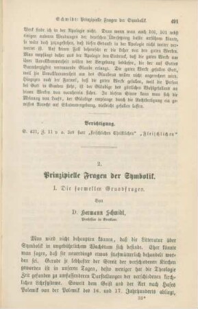 491-532 Prinzipielle Fragen der Symbolik : I. die formellen Grundfragen