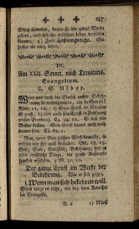 DC. Am XXII. Sonnt. nach Trinitatis. Evangelium.