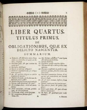 Titulus primus. De Obligationibus, quæ ex delicto nascuntur – Titulus V. De Obligationibus, quæ ex quasi delicto nascuntur