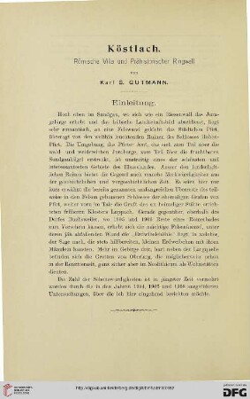 2.Ser. 23.1911: Köstlach : Römische Villa und Prähistorischer Ringwall