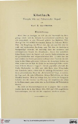 2.Ser. 23.1911: Köstlach : Römische Villa und Prähistorischer Ringwall