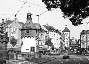 Freiburg im Breisgau: Verschiedene Ansichten Freiburgs: u.a. Münster, Jesuitenkolleg, Oberlinden und Holzmarkt