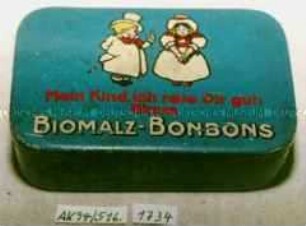 Automaten-Blechdose für "BIOMALZ-BONBONS"
