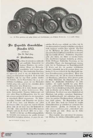 Die Bayerische Gewerbeschau München 1912, [4.]: Metallarbeiten