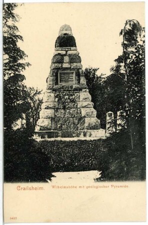 Crailsheim. Wilhelmshöhe mit geologischer Pyramide