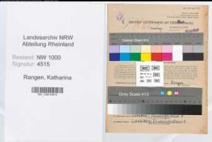 Entnazifizierung Katharina Rangen, geb. 08.11.1895 (Postsekretaerin)