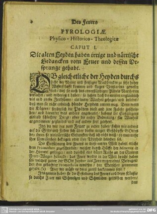 [I. Des Feuers Heydnische Mißbrauchung]
