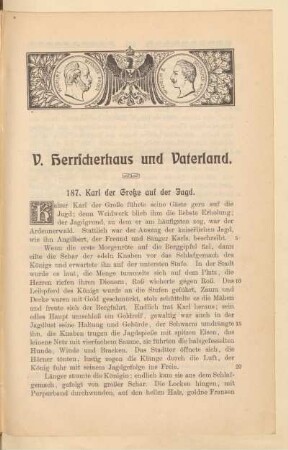 V. Herrscherhaus und Vaterland