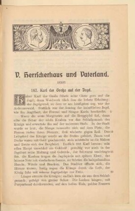 V. Herrscherhaus und Vaterland