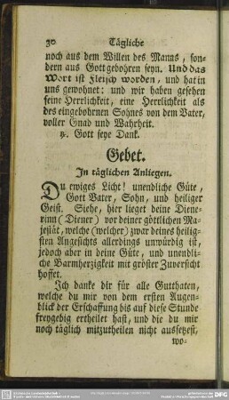 Gebet. In täglichen Anliegen