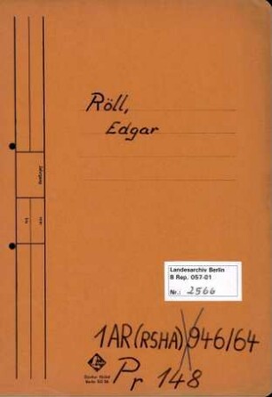 Personenheft Edgar Röll (*30.03.1897)
