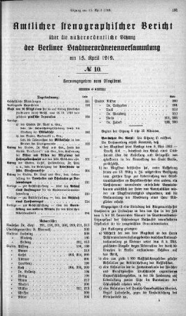 No 10, 15. April 1919