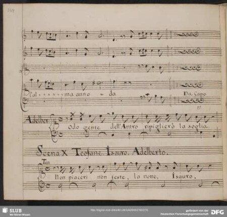 Recitativo: Non piaceri non feste la notte