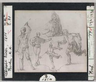 Albrecht Dürer: Skizzen, Tänzer, Madonna. Berlin, Kupferstichkabinett